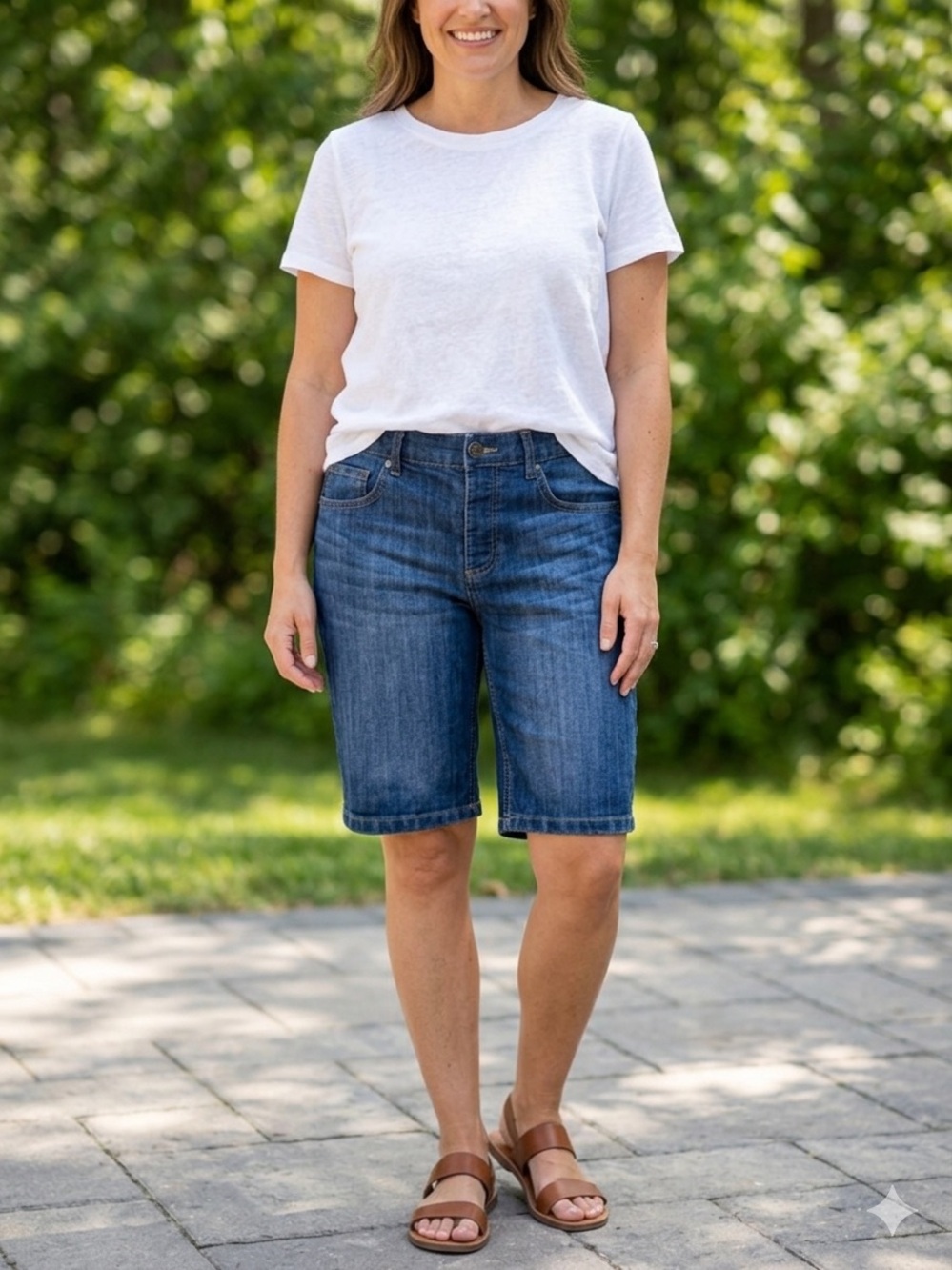 Denim&Co Dark Blue Denim Bermudas